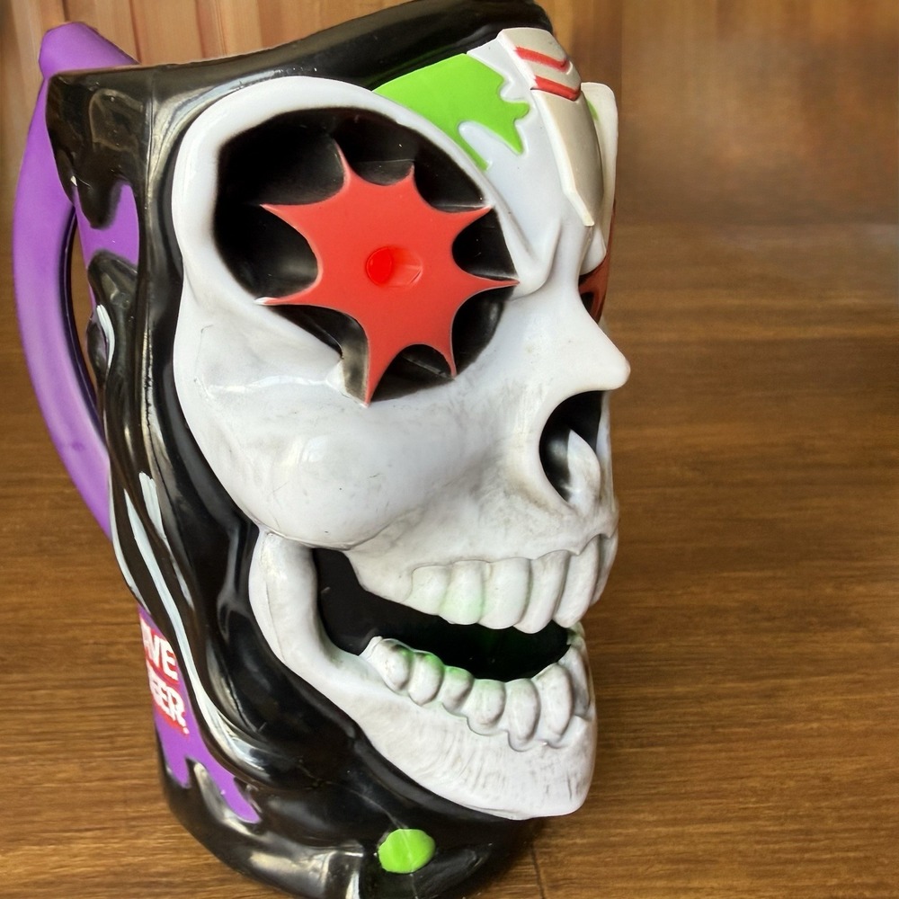 Monster Jam Grave Digger Skull Mug Cup Handle Monster Trucks Eyes Light Up WORKS